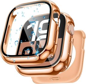 AntiCrack Metal Case for Apple Watch Series 11/10 46mm Screen Protector, HD Tempered Glass